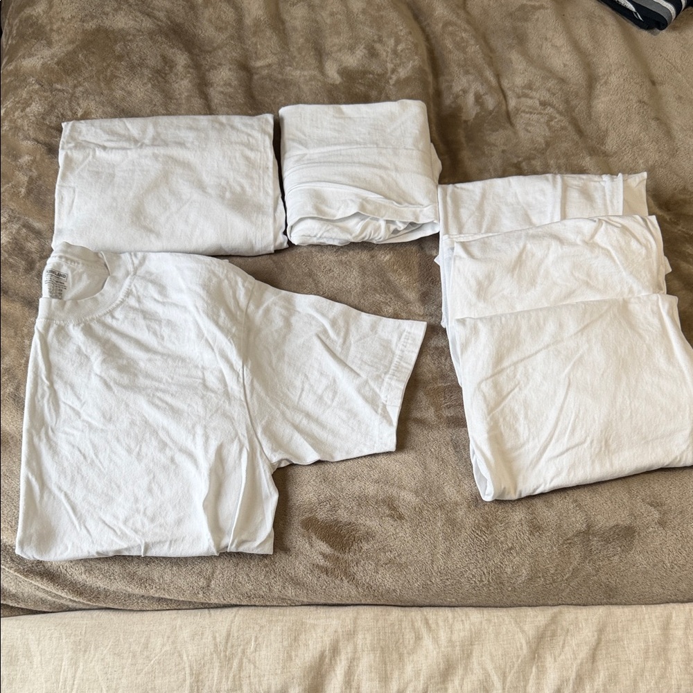 Kirkland Signature White Men's Short Sleeve Crew Neck Tees - Pack